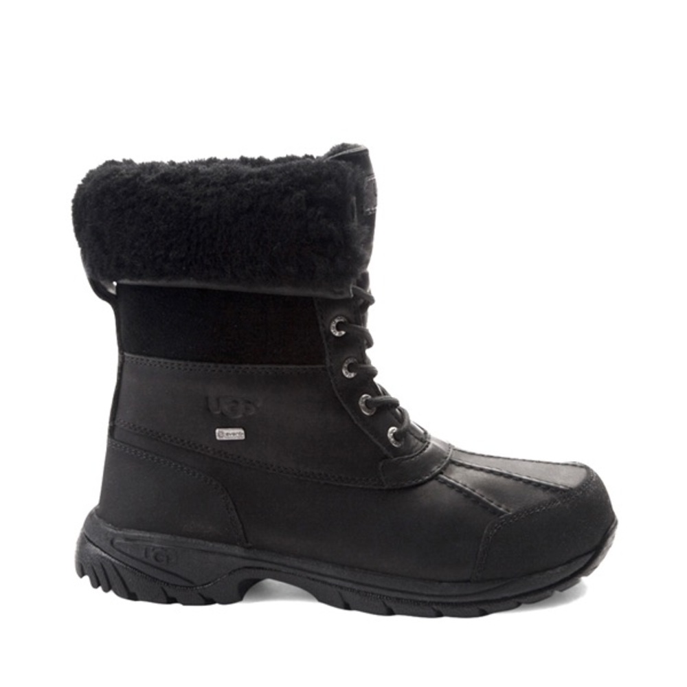 Mens UGG 10 Butte Winter Boot - Black Lace Up